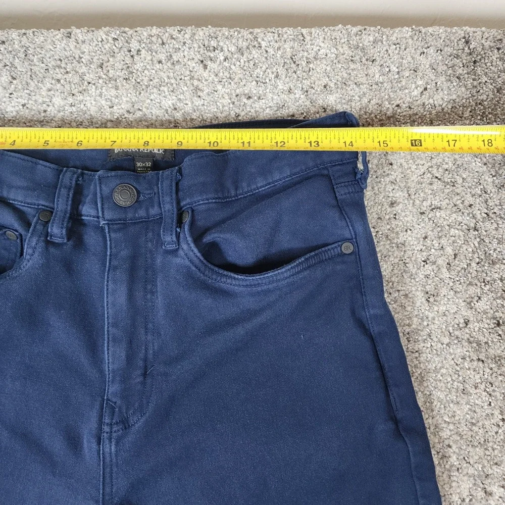 Banana Republic Pants Mens 30x32 Navy Blue Slim Stretch Chino EUC MSRP 140